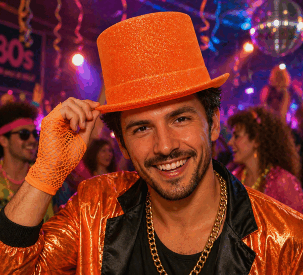 ACCESSOIRESDEFETES-CHAPEAUX-ANNEES80-PAILLETTES-FLUO-ORANGE