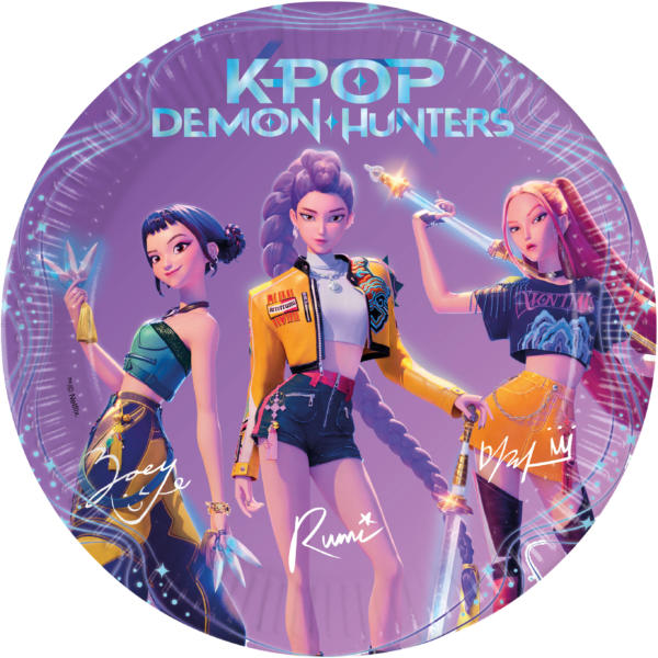 ANNIVERSAIREENFANT-KPOP-DEMONHUNTERS-ASSIETTES-CARTON-23CM