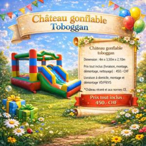 LOCATION-CHATEAUGONFLABLE-TOBOGGAN