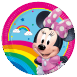 ANNIVERSAIREENFANT-MINNIE-RAINBOW-ASSIETTES-23CM-CARTON