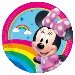 ANNIVERSAIREENFANT-MINNIE-RAINBOW-ASSIETTES-23CM-CARTON