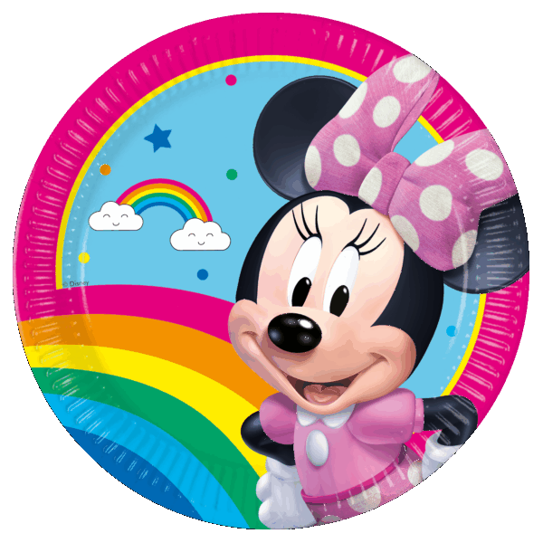 ANNIVERSAIREENFANT-MINNIE-RAINBOW-ASSIETTES-23CM-CARTON