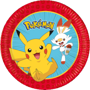 ANNIVERSAIREENFANT-POKEMON-ASSIETTES-CARTON-23CM