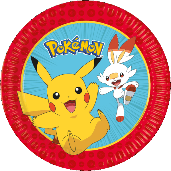 ANNIVERSAIREENFANT-POKEMON-ASSIETTES-CARTON-23CM