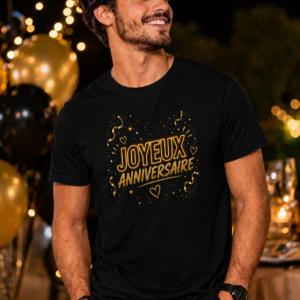 HUMORISTIQUE-TEXTILE-TSHIRT-JOYEUXANNIVERSAIRE-NOIR-COTON
